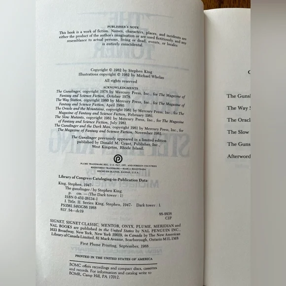 The Dark Tower: (1988) The Gunslinger by Stephen King - Picture 6 of 7